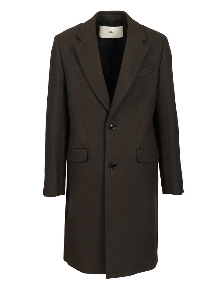 Ami Wool Coat Coats - Grey | 55b1b678d876c527300de0c8b8a43a2f31646151