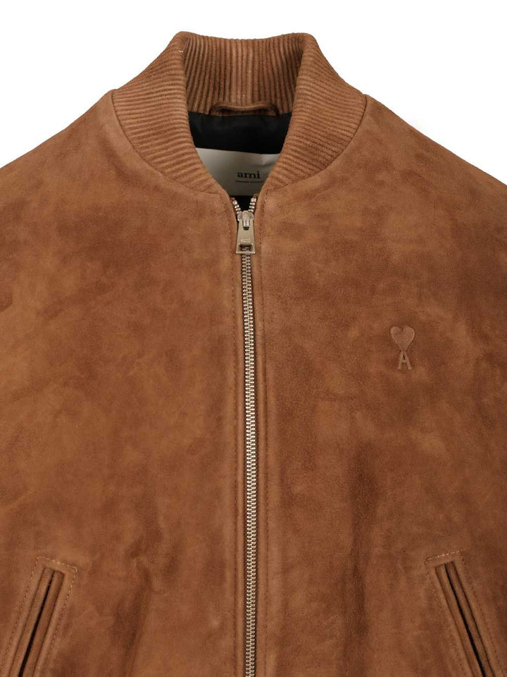 Ami Goat Suede Jacket Jackets - Brown | 3d6d7cd32d64882b1d89129a6366d3ec4ec87a53