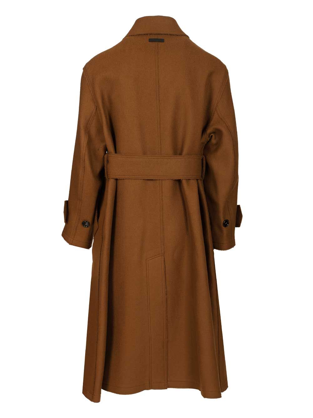 Ami Belted Raincoat Coats - Brown | 1e587f06a08f2d26160288a647a1bf384639519b