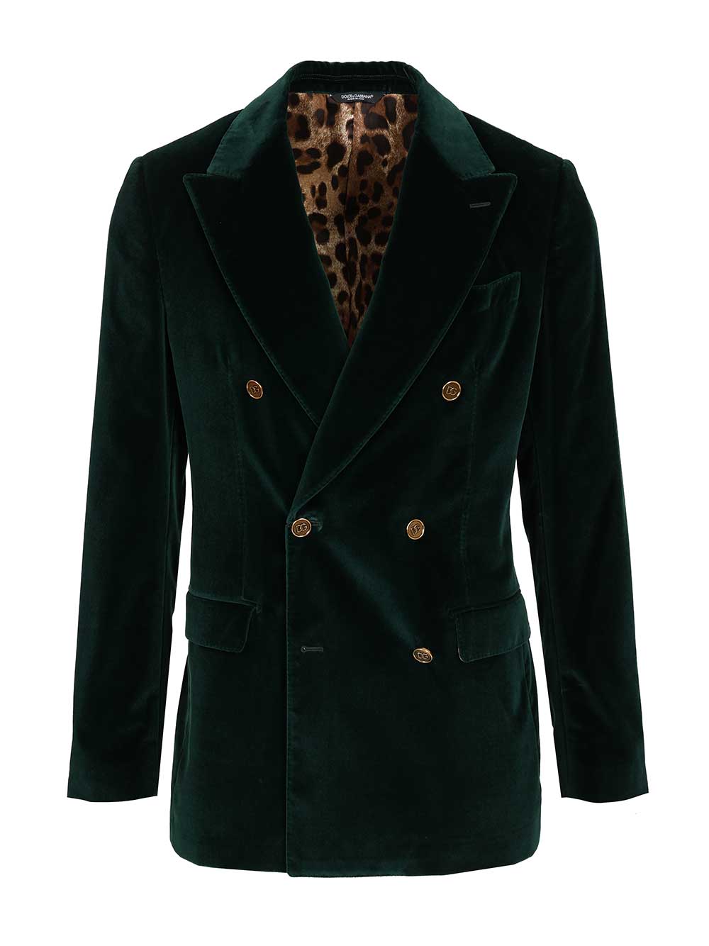 Dolce & Gabbana Double-Breasted Velvet Blazer Jackets - Green | d8fc5b4476388025bd66ced9246d5d86d1d51dc3