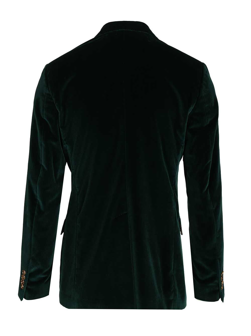 Dolce & Gabbana Double-Breasted Velvet Blazer Jackets - Green | 3c085bb107f038a8340a7aec9afb24d631e83e86