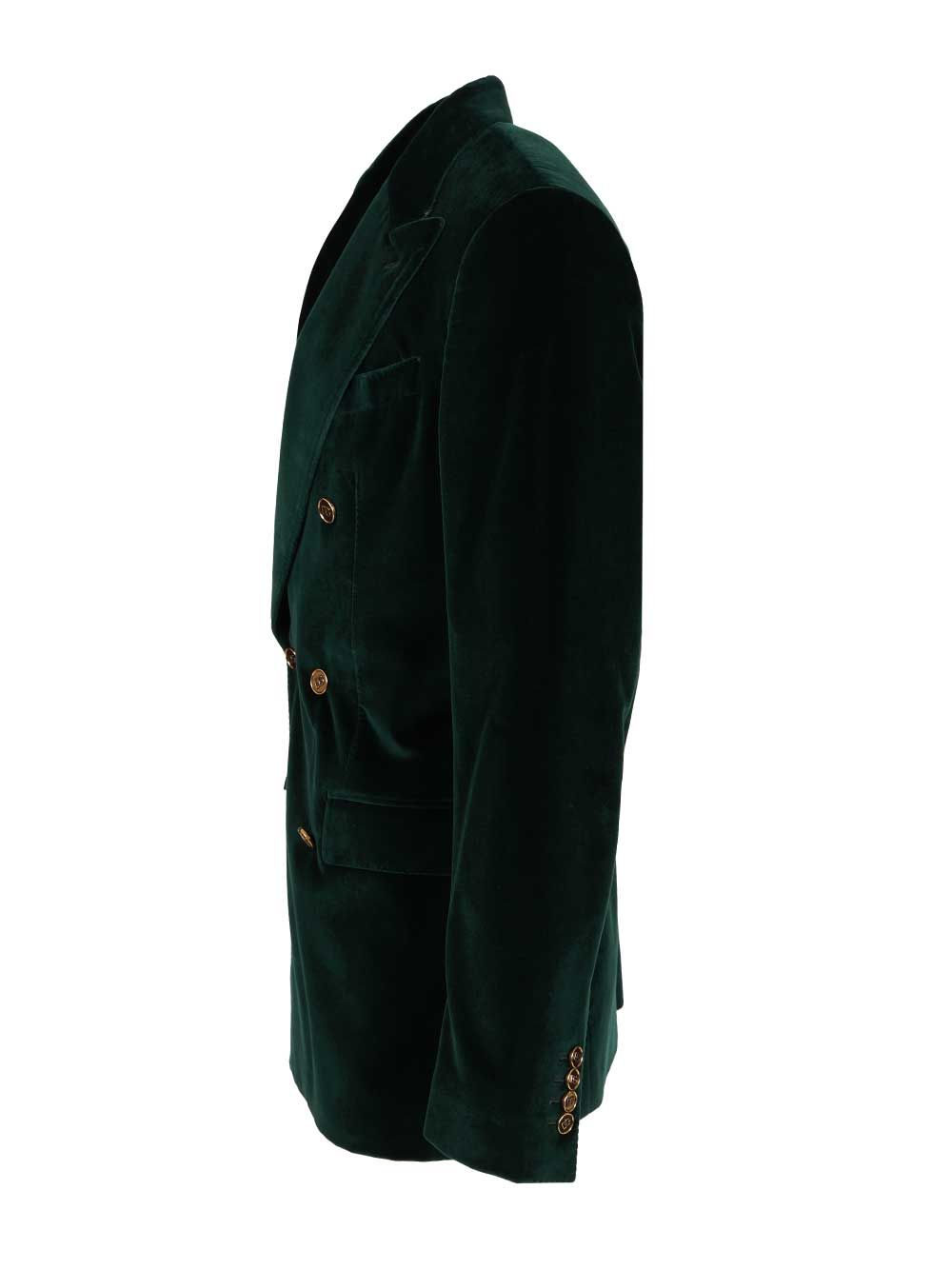 Dolce & Gabbana Double-Breasted Velvet Blazer Jackets - Green | ccb2bd6c9f70ea72518a52f04fbdbe9f0c480d96