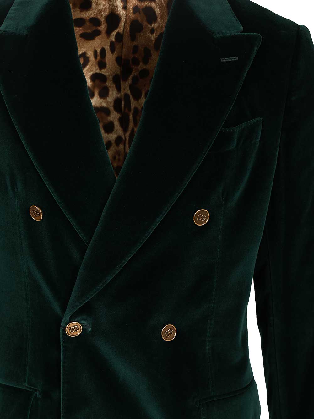 Dolce & Gabbana Double-Breasted Velvet Blazer Jackets - Green | e63e439e7029a57f426808ff336bd90ecee9ca34