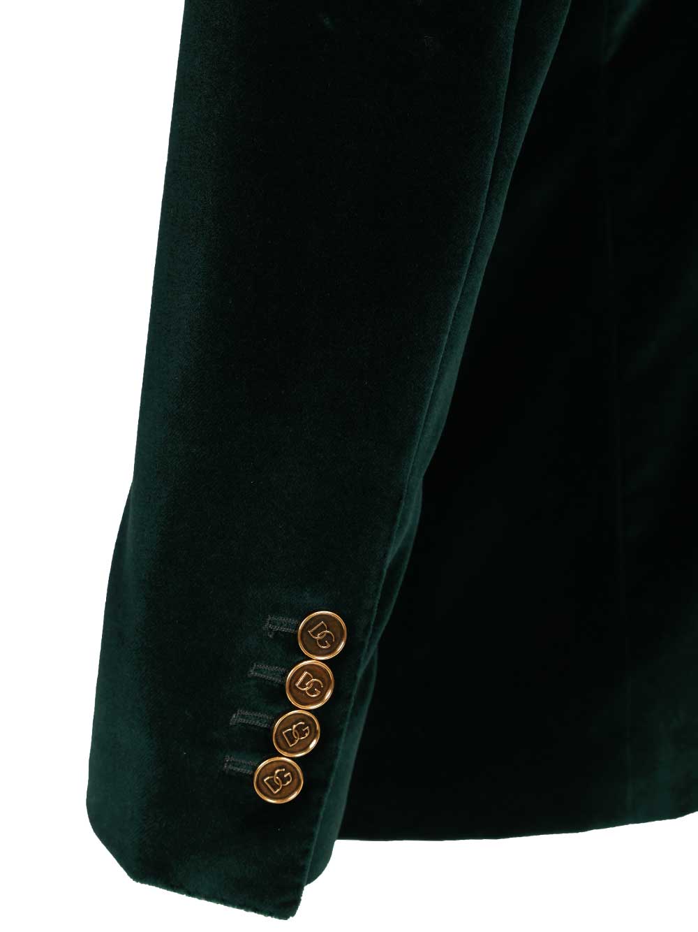 Dolce & Gabbana Double-Breasted Velvet Blazer Jackets - Green | 5c1886324bf6283c4d015453efbe26ea41bdbc63