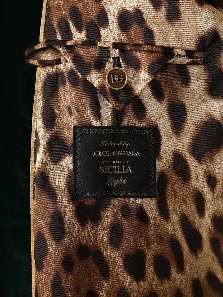 Dolce & Gabbana Double-Breasted Velvet Blazer Jackets - Green | 6d0d8f150c99e4c10b09bcd85d14c95ac7d1633a