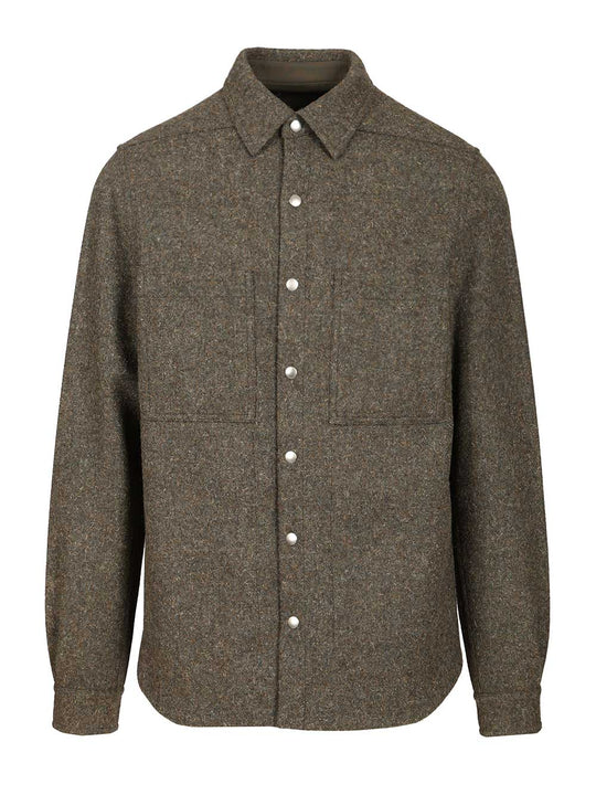 Wool Overshirt Jackets Green