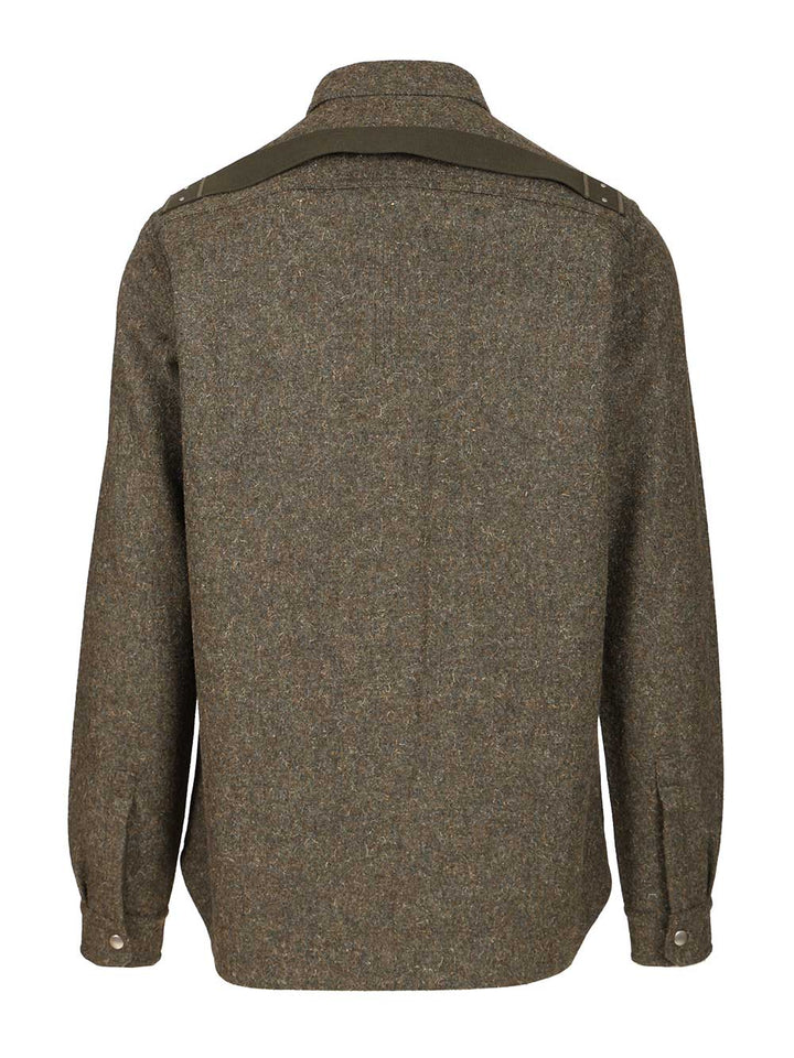 Rick Owens Wool Overshirt Jackets - Green | d9dc13617194a9d241c6823caa23f6b912967672