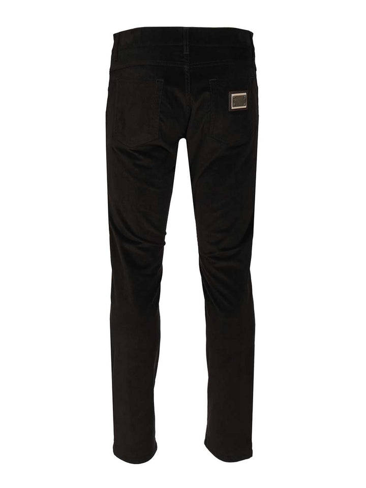 Dolce & Gabbana Cotton And Cashmere Trousers - Black | 0b2d09d8d3924bf82ae95544794bc470642de237