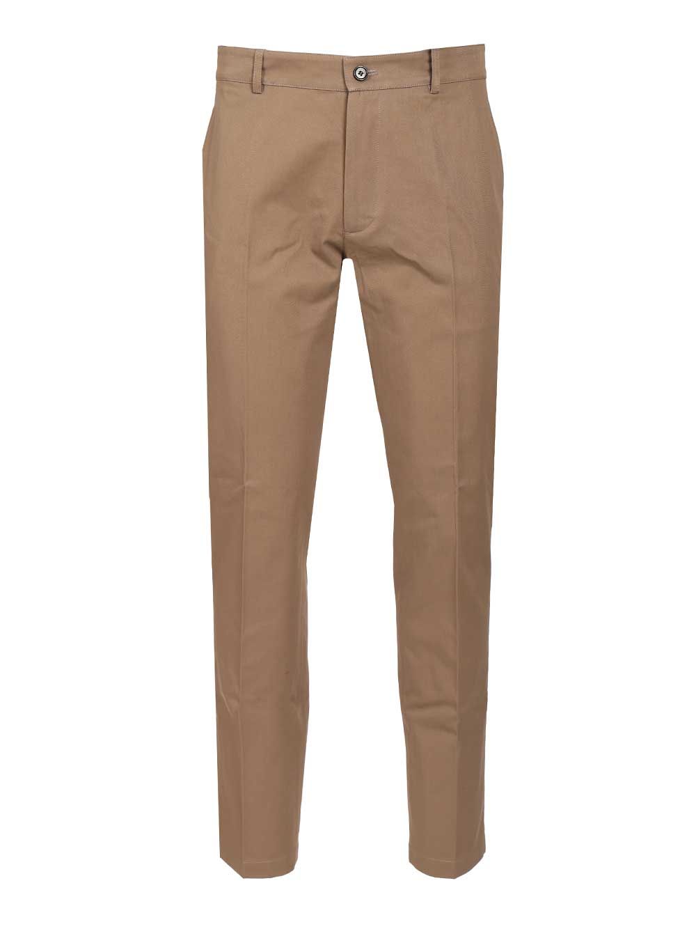 Burberry Chinos In Cotton Twill Trousers - Beige | 147126be75e7f1ccd48692ce6c4802d56e8b4985