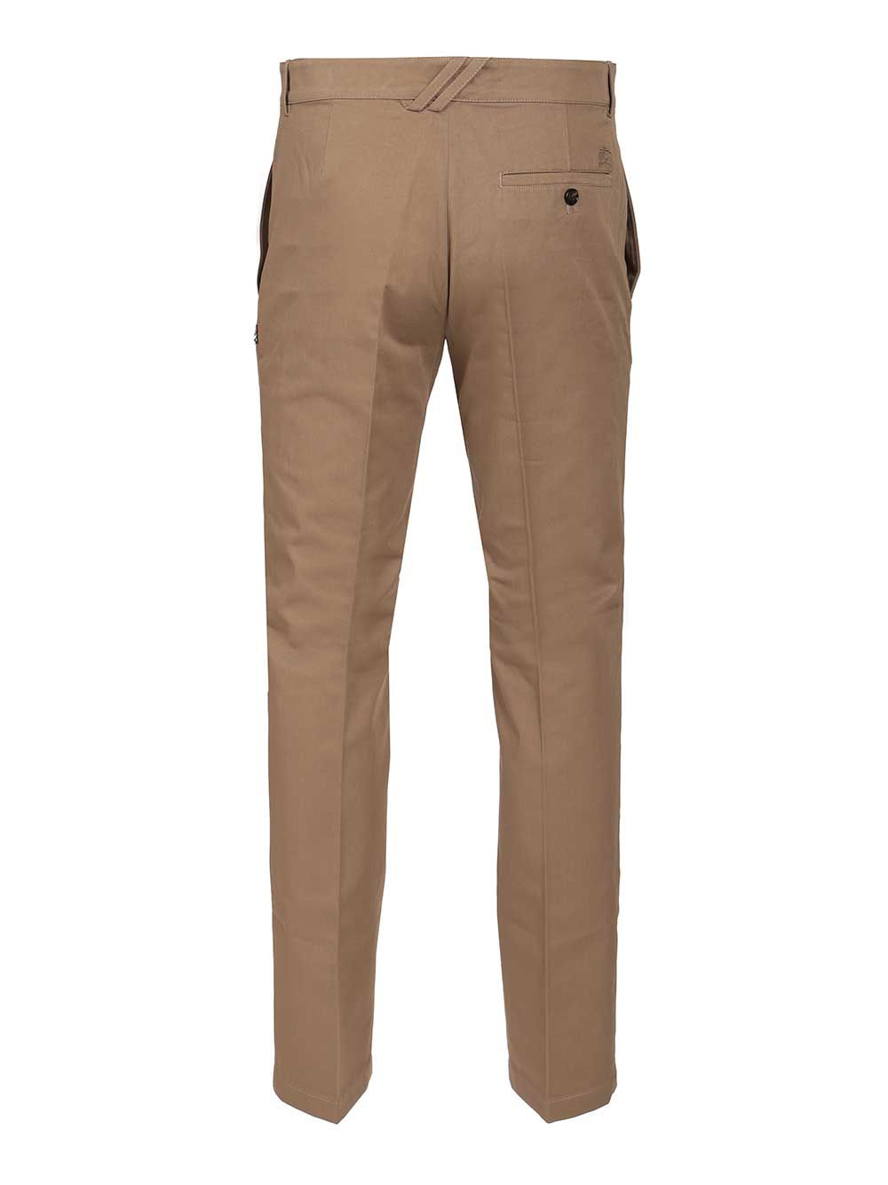 Burberry Chinos In Cotton Twill Trousers - Beige | 0ac0720fa0d0820780f57f6cf44e18cb7a6f794f