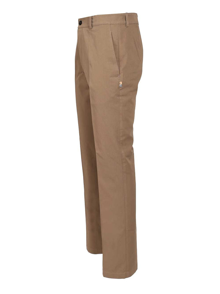 Burberry Chinos In Cotton Twill Trousers - Beige | 4e592bceb3b44f9e50e22cd055afbc17fbe73683