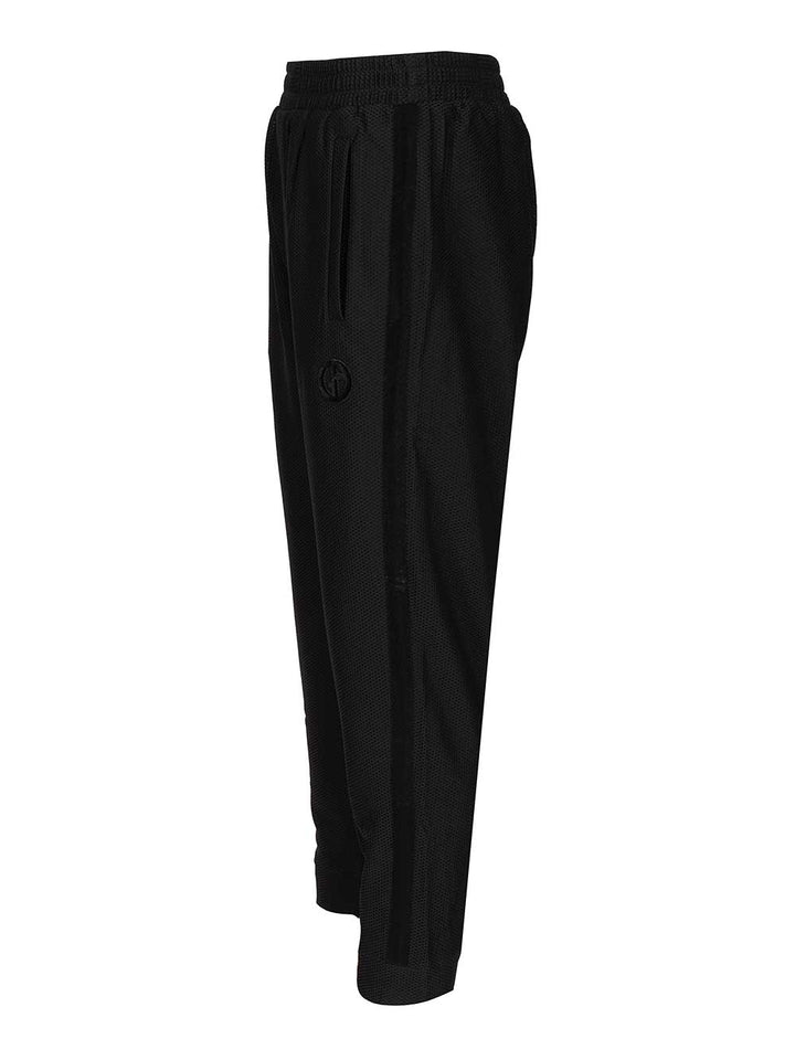 Giorgio Armani Technical Gaufré Trousers - Black | d3c9a496c5f5db6ffe7ac63815c1706eed1d651b