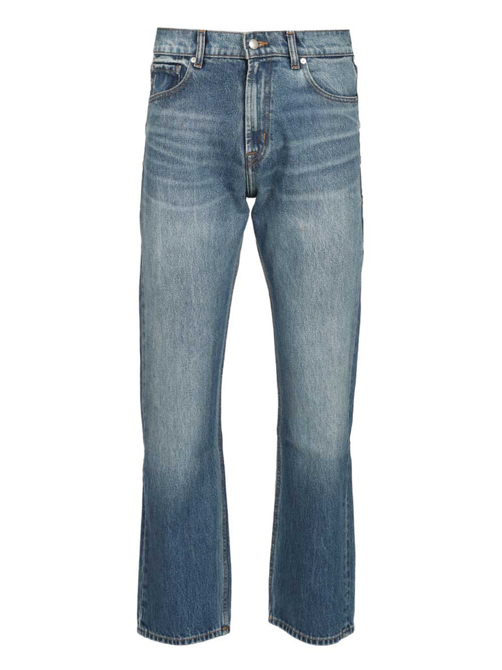 7 For All Mankind Straight Fit Jeans - Blue | 3dbecc93ae2cb50dcbf2ebdbf985951043f06433