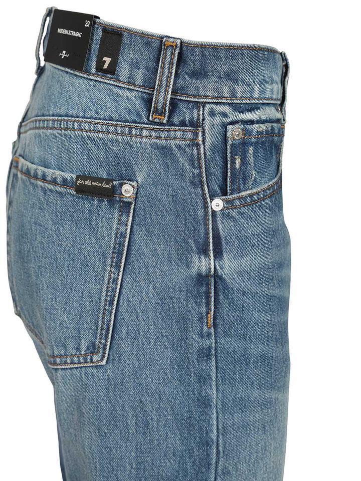 7 For All Mankind Straight Fit Jeans - Blue | f36eda1f8fa7aa5ac440d4557e9d2f11671c0f67