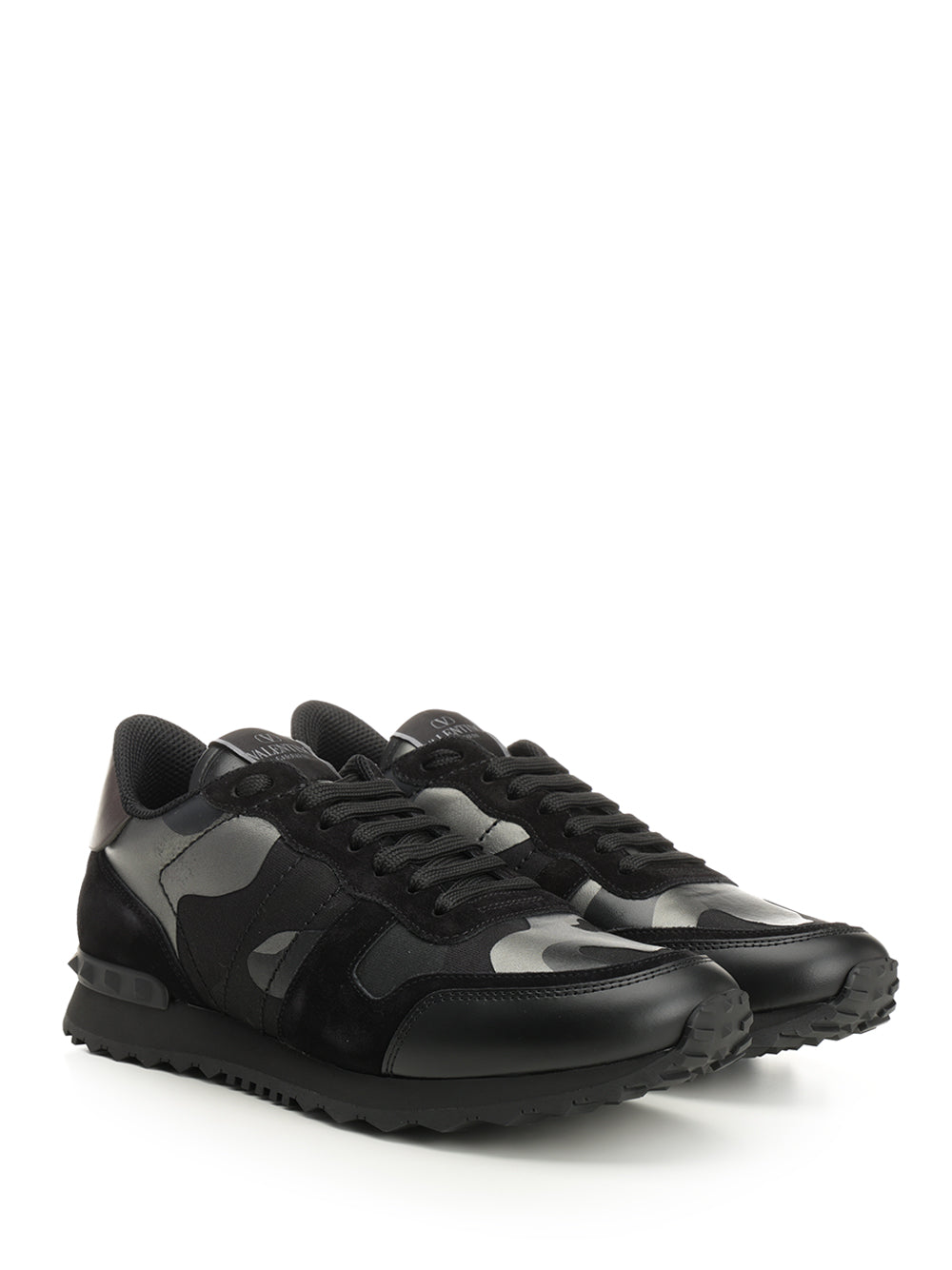 Valentino Garavani Rockrunner Camouflage Noir Sneakers - Black | 050c50534c87f1d4ba6ded96373e62170fe450bf