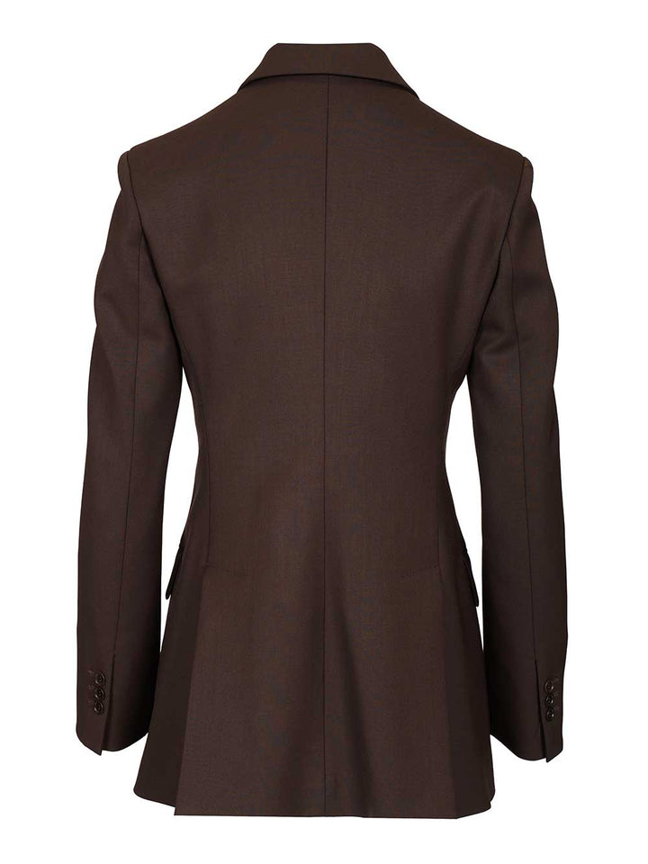 P.A.R.O.S.H. Double-Breasted Blazer Jackets - Brown | 615e8501b5c9cb5d113f7b731cfb8415771c45c4