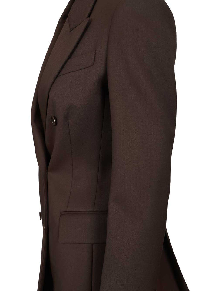 P.A.R.O.S.H. Double-Breasted Blazer Jackets - Brown | 0eaa524b39d57aa6ea9f0fa78e1c35bf09a6a8c8