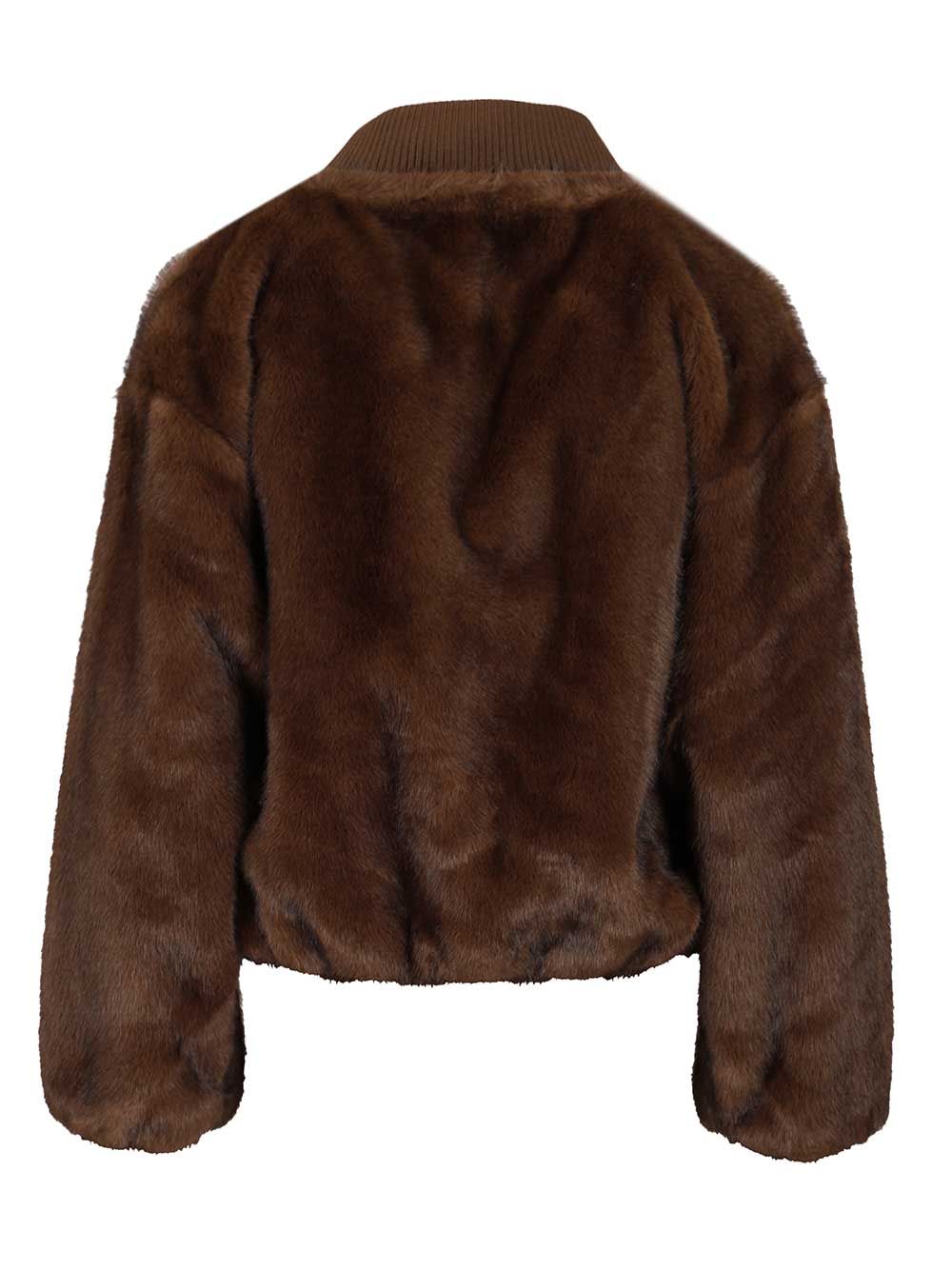 P.A.R.O.S.H. Faux Fur Jacket Jackets - Brown | 28d9a28a4952cc0bd7dd6cf5b56901211868393c