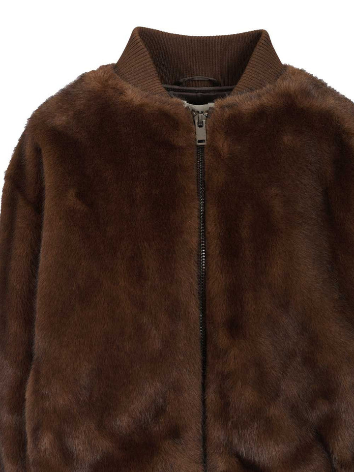 P.A.R.O.S.H. Faux Fur Jacket Jackets - Brown | b8f2f0cda94e54b2907b3de2bbd195b3f79e7fd3