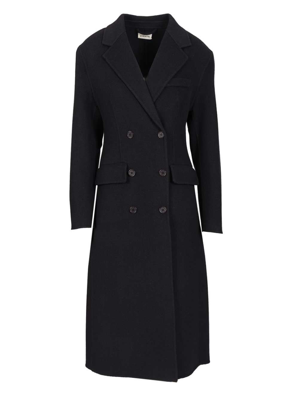 P.A.R.O.S.H. Double-Breasted Coat Coats - Blue | f992b6fb7f8cc1e60b3154b6b32def23de0ceb8c