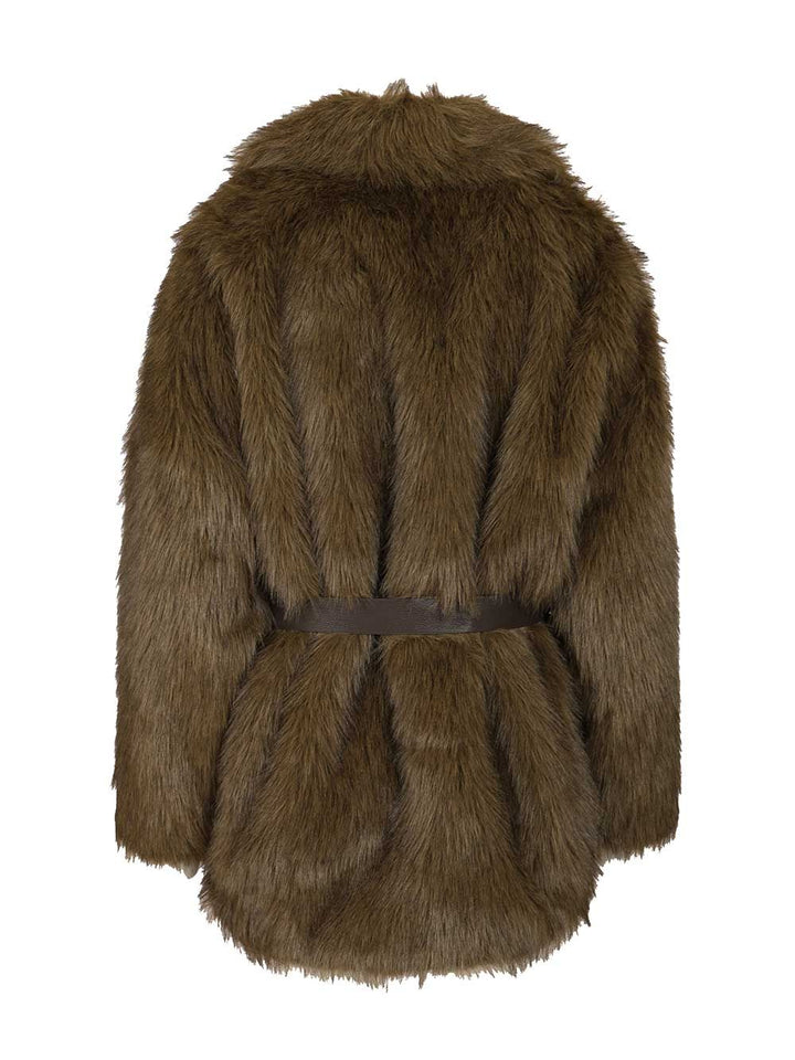 P.A.R.O.S.H. Sheepskin Coat Jackets - Green | 1e70e30135abfcfdc8bd74214e19ec7c8c176615