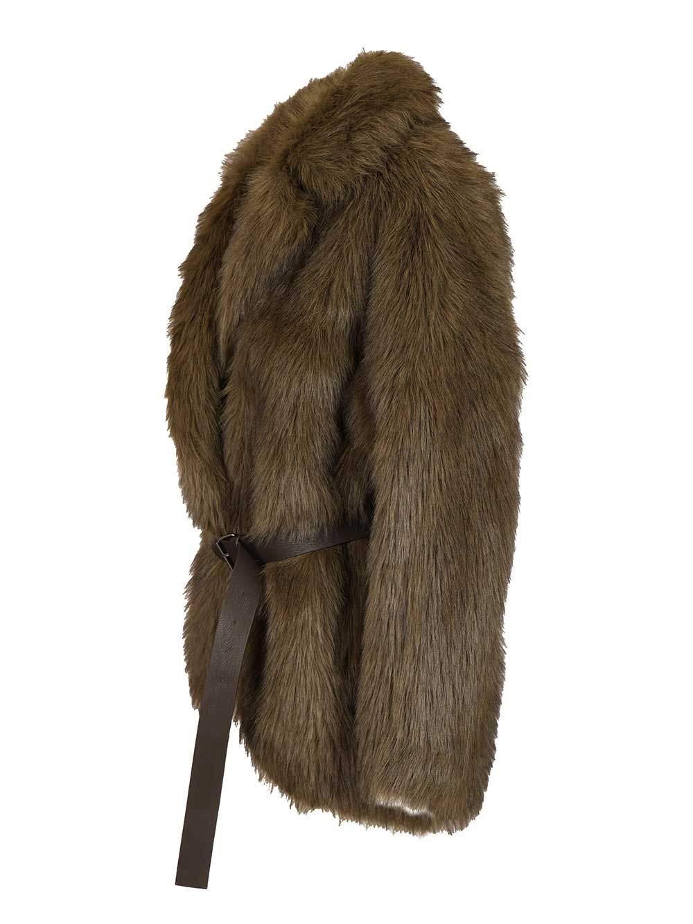 P.A.R.O.S.H. Sheepskin Coat Jackets - Green | e6e61887fe08f54d9f0633ddfaabf855026b31aa