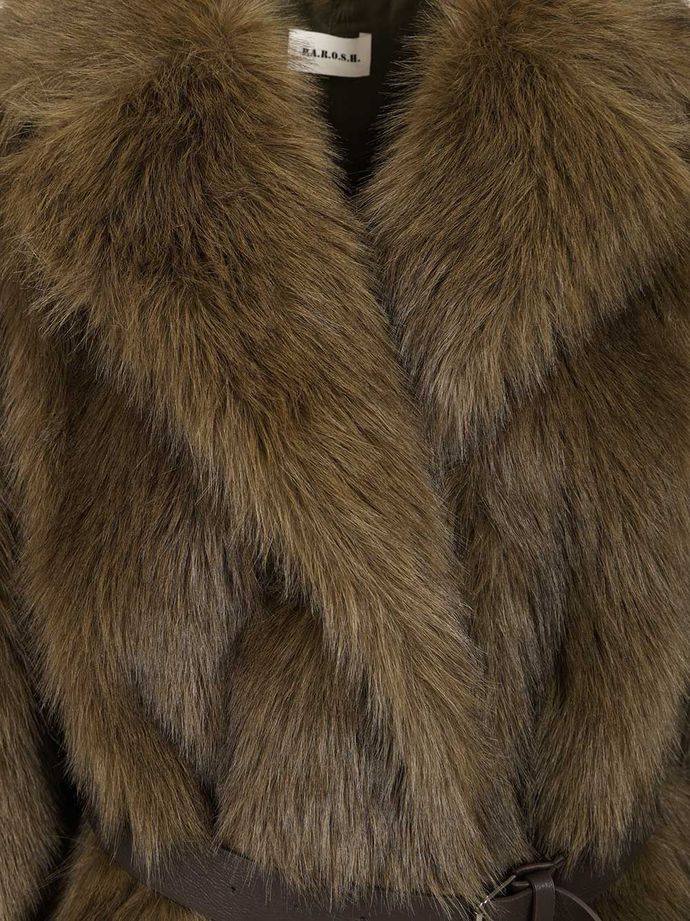 P.A.R.O.S.H. Sheepskin Coat Jackets - Green | 1127eb8ca424cadf5fa65865fe4352e8590edb2b