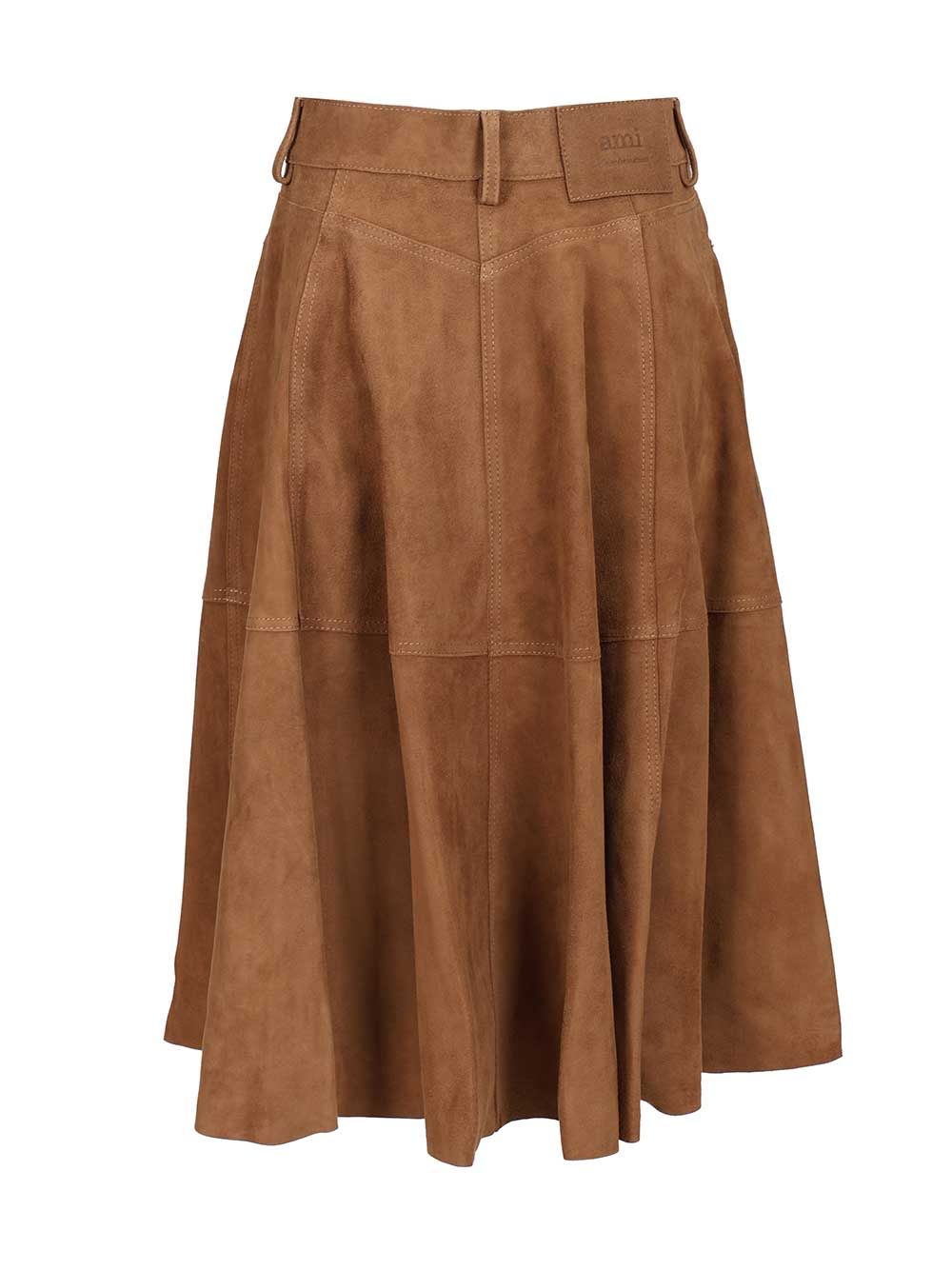 Ami Suede Skirt Skirts - Brown | 8da1733782961fe5a8a887cc324d7c0aa91ab3c8