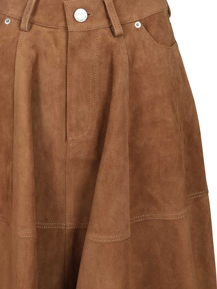Ami Suede Skirt Skirts - Brown | 76fab2f74212fdc9dd221bd7d2c5eff87fed2b05