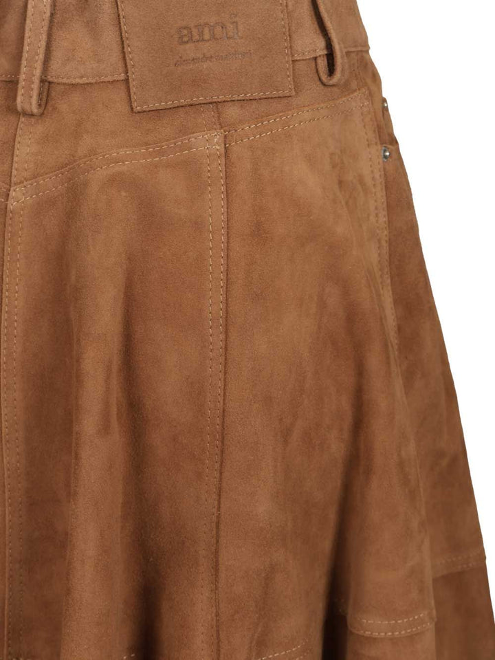 Ami Suede Skirt Skirts - Brown | e4b3741095e76a8ce5782619cd824d8bc85fa4e4