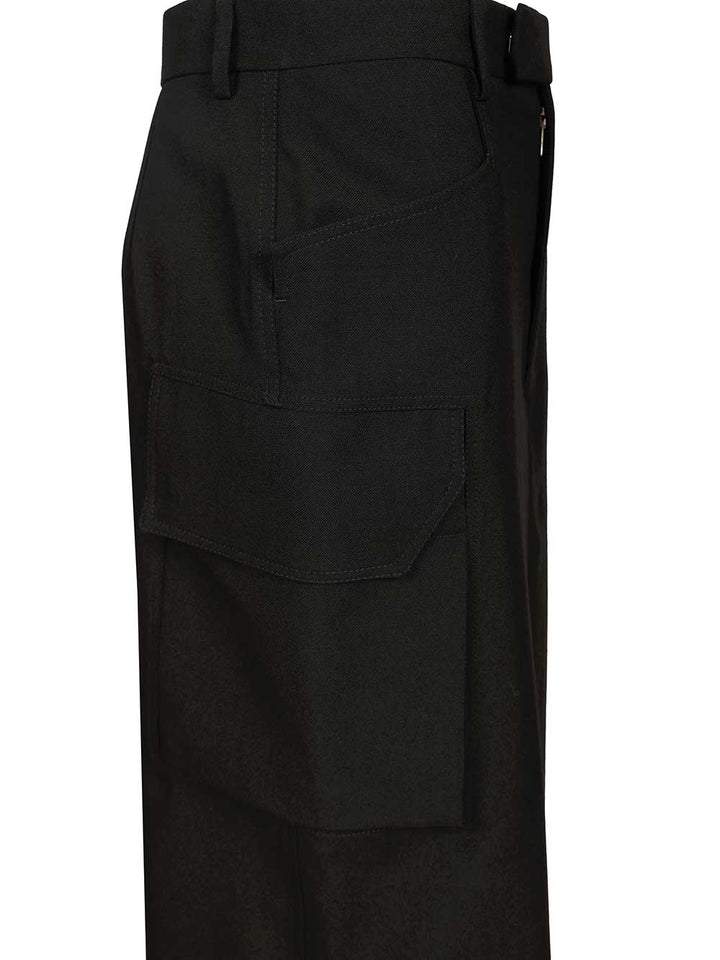 Rick Owens Firebanks Wool Midi Skirt Skirts - Black | 7af8068bee21c6098239349df7d3ebb91716e1c5