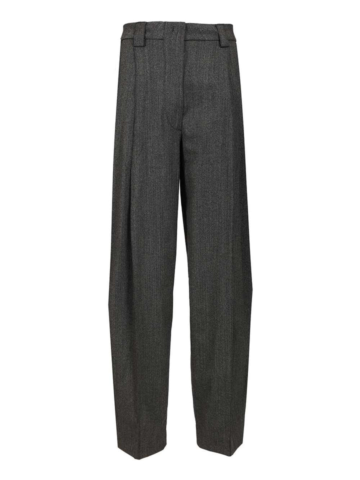 Thelatest Wide Trousers - Grey | d4bafb7ba5f265416a8398ce4c944eb326803d85