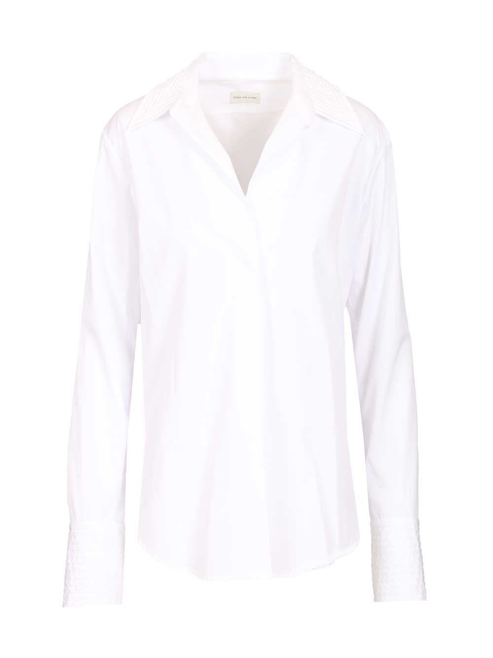 Dries Van Noten Celinta Cotton Shirt Shirts - White | 5e88d2fb19212aca4b98313e7fc3c57da57d3a2f