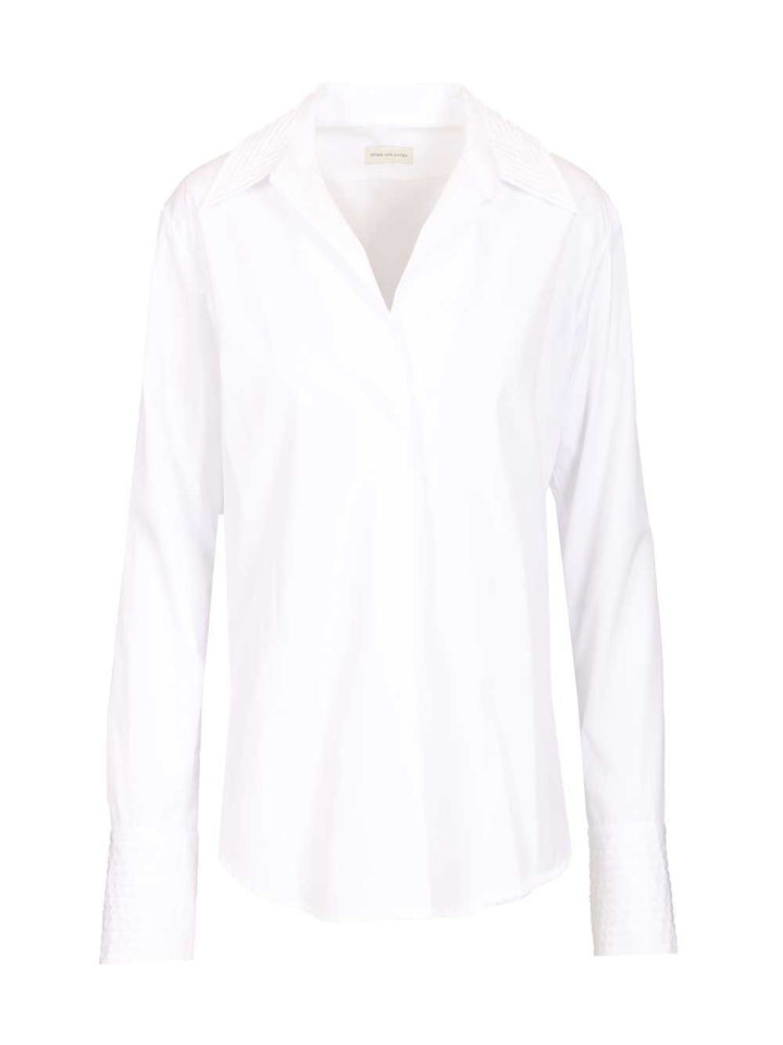 Dries Van Noten Celinta Cotton Shirt Shirts - White | 5e88d2fb19212aca4b98313e7fc3c57da57d3a2f