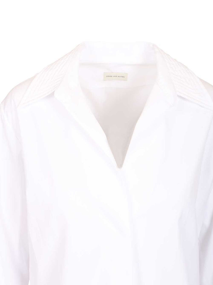 Dries Van Noten Celinta Cotton Shirt Shirts - White | 2261d0d8b9ea6985ad46961755ee0b1b99d54fbc