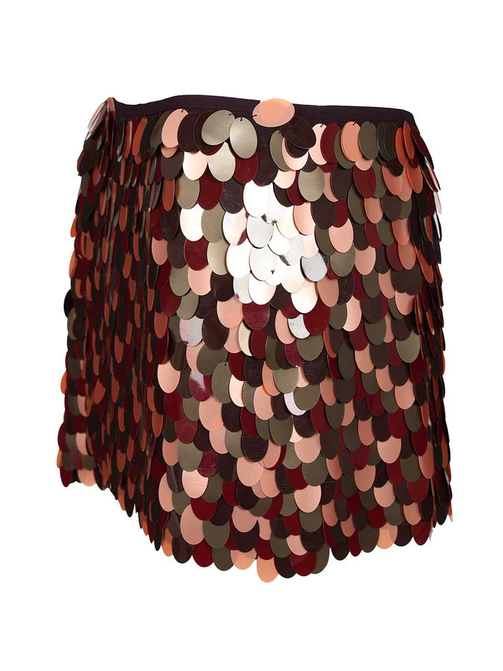 Dries Van Noten Mini Skirt With Maxi Sequins Skirts - Bordeaux | 8ba6fc7845f12414c49a15e73ebb5c6d484f7b79