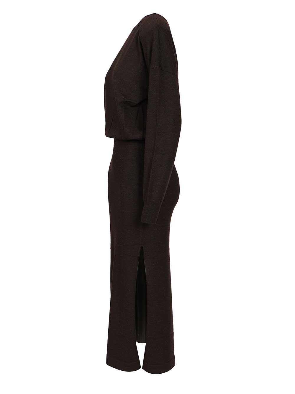P.A.R.O.S.H. Wool Knit Dress Dresses - Brown | 6dbda3a4ee1cca186a31a366e0a215229ff244e4