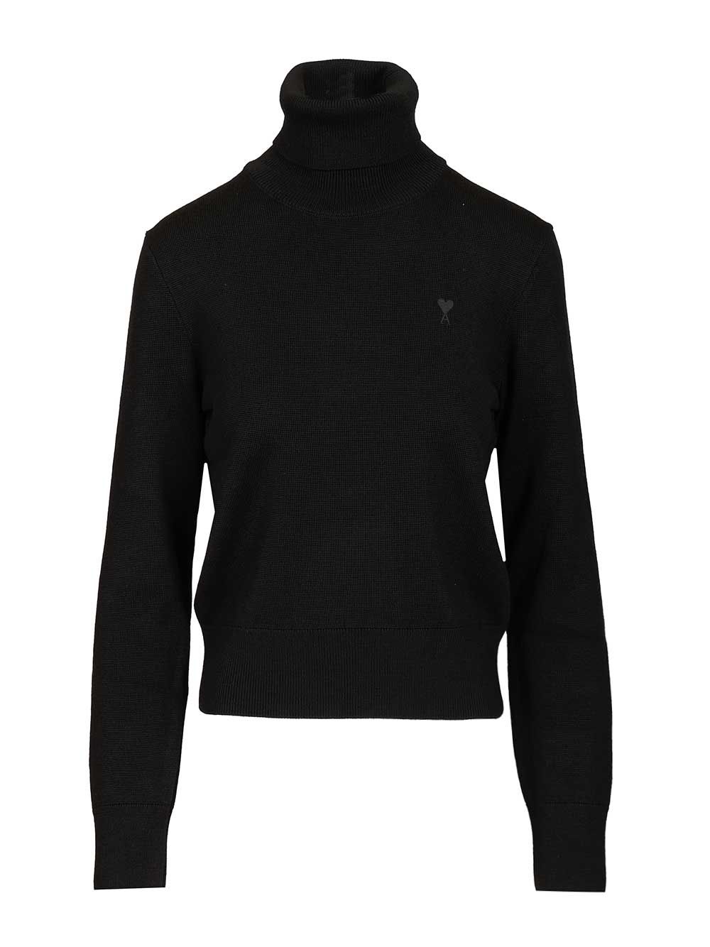 Ami Ami De Coeur Sweater Knitwear - Black | 6f96b94b08034f97fb98092edba064963d2f34ef