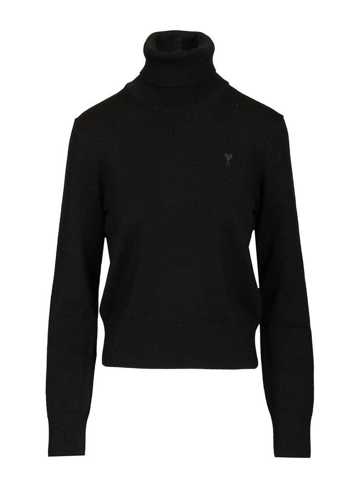 Ami Ami De Coeur Sweater Knitwear - Black | 6f96b94b08034f97fb98092edba064963d2f34ef