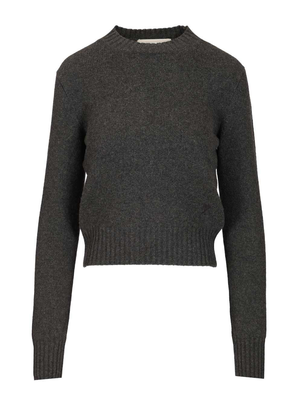 Ami Wool And Cashmere Sweater Knitwear - Black | df6aa87585fbe3fdea3aade2ccb9b3cde686967f