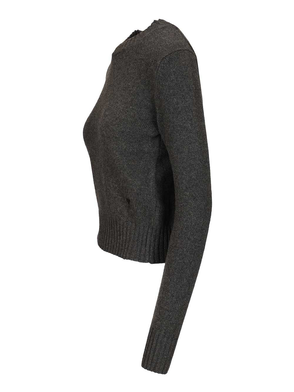 Ami Wool And Cashmere Sweater Knitwear - Black | 8649e378f1fe95aa9d5d2a02e900764dfcb47de5