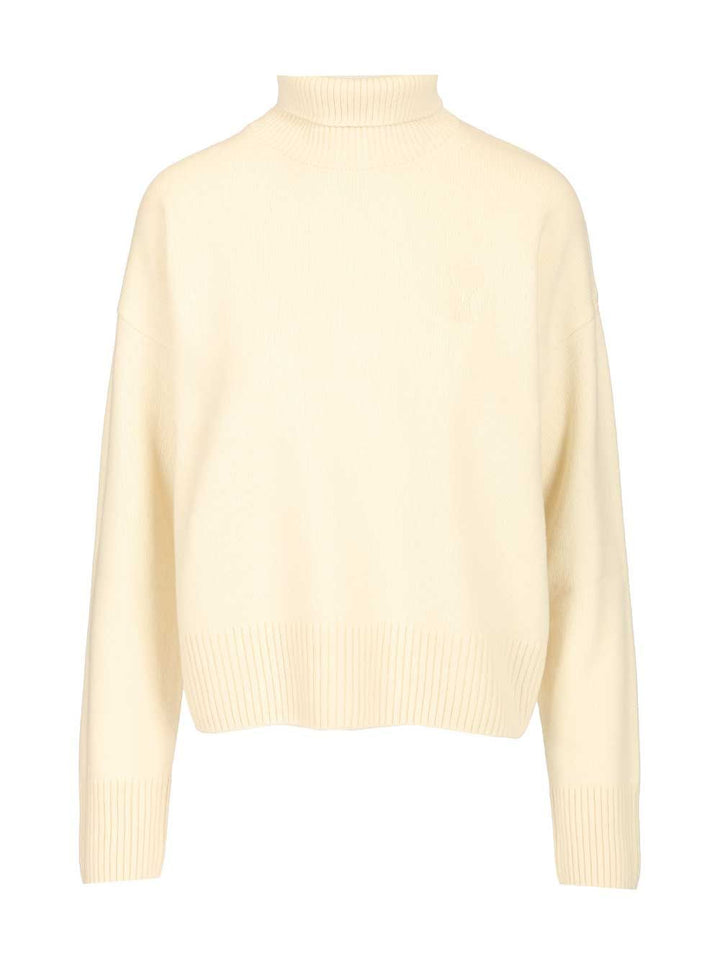 Ami Turtleneck Sweater Knitwear - White | eeefe4c63c472c5f13da38cedbb532a5a65760c2