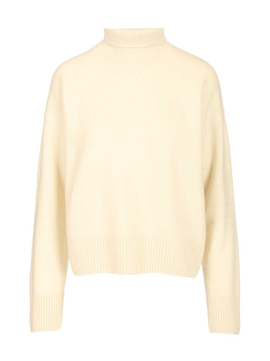 Turtleneck Sweater Knitwear White
