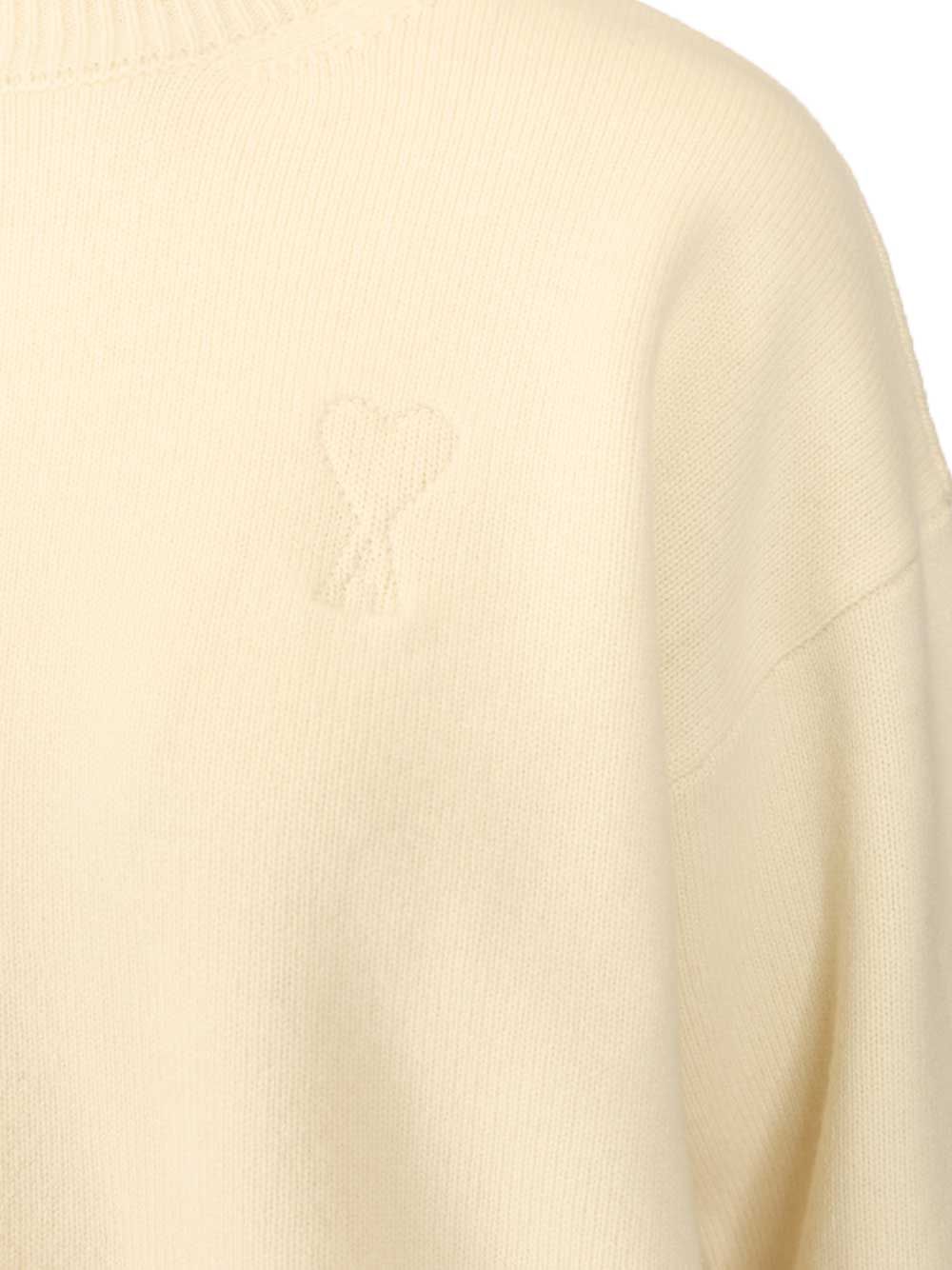 Ami Turtleneck Sweater Knitwear - White | 0de16350bb73f9e851704d04952cb9ddedeb2625