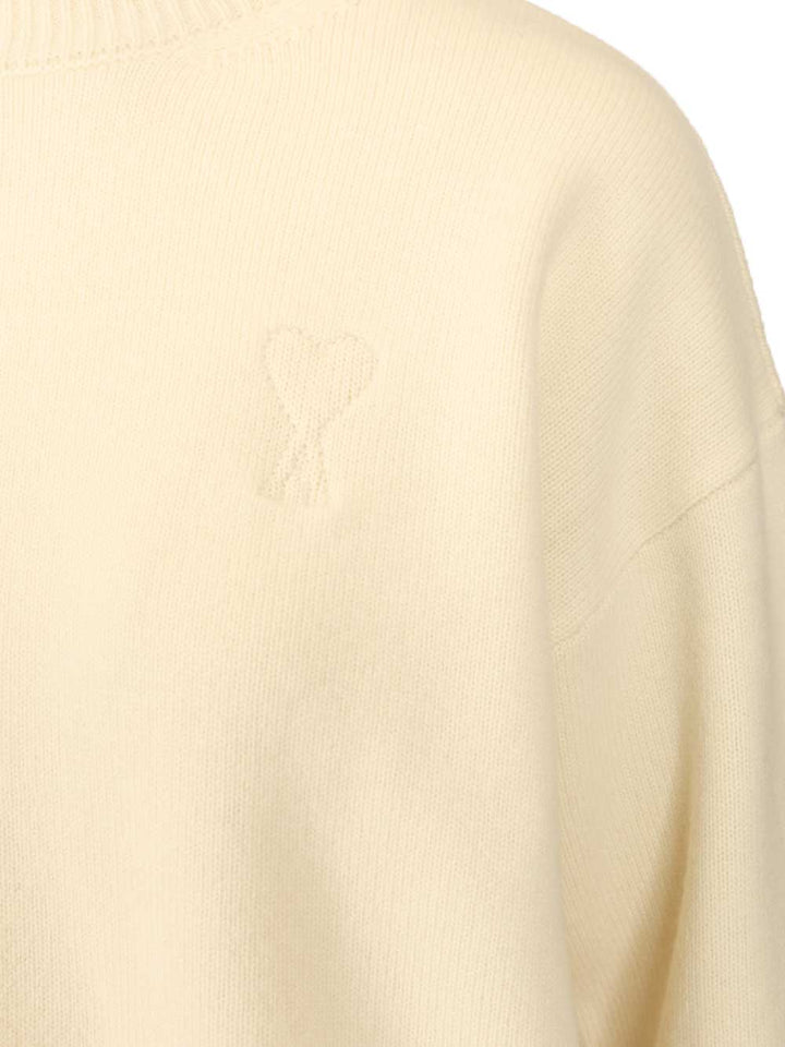 Ami Turtleneck Sweater Knitwear - White | aedfb996e22b2beccca22bb8cd5df2ddf38634af