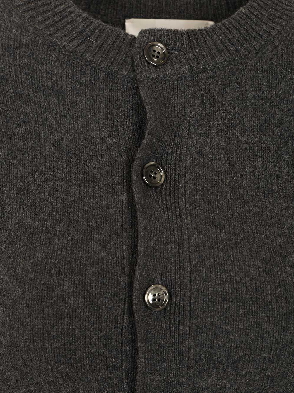 Ami Wool And Cashmere Cardigan Knitwear - Black | be71d6110a3c656de0b8d6d05b5c811b0c808e7a