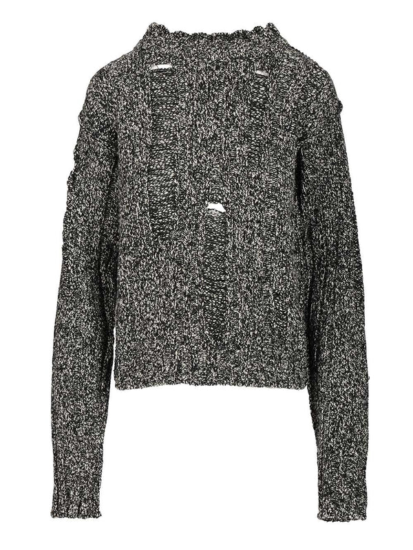 Mouliné Sweater Knitwear Black