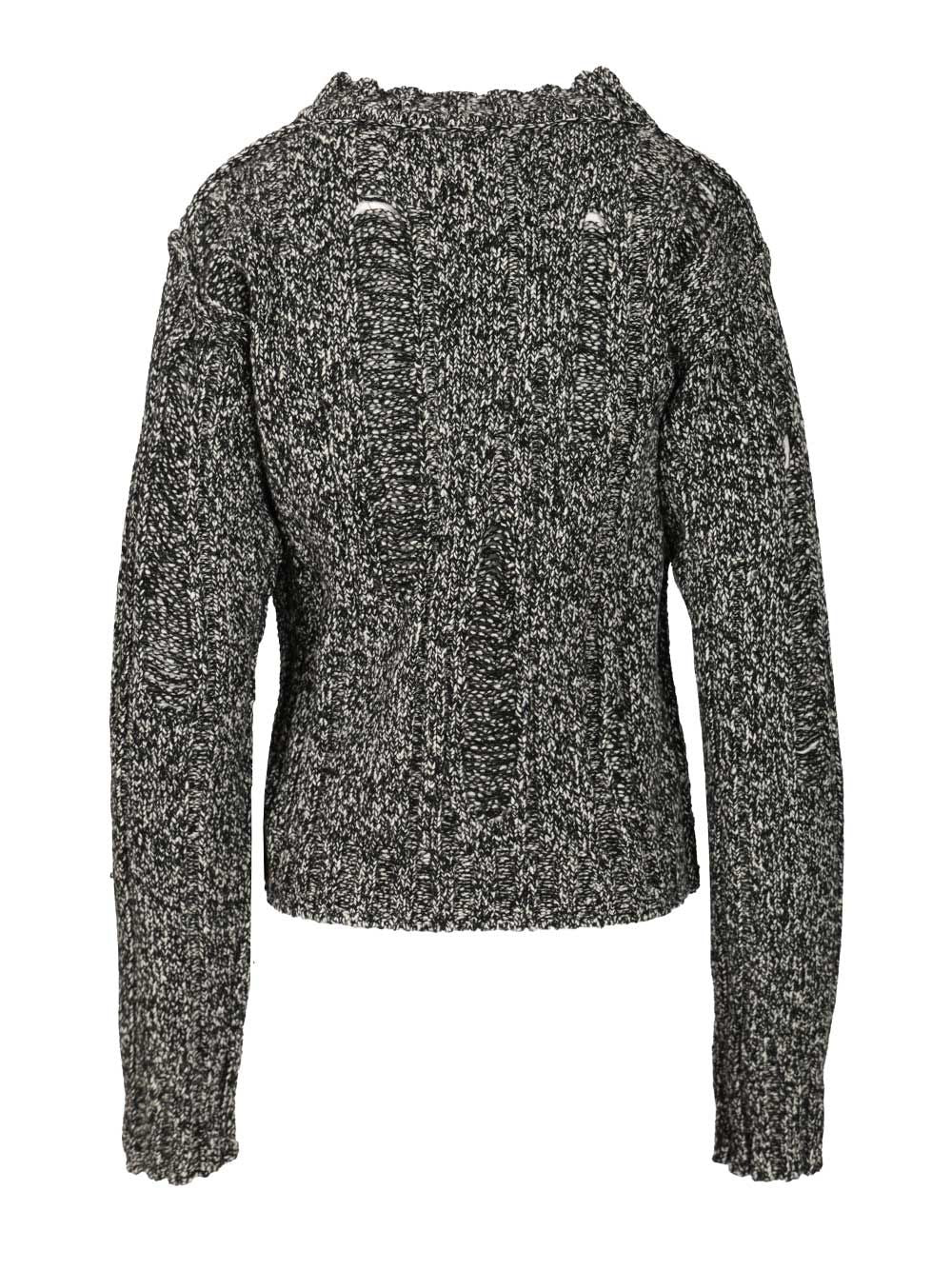 Durazzi Milano Mouliné Sweater Knitwear - Black | e173a0918ee566b95abc9e462658a4be69b914bf