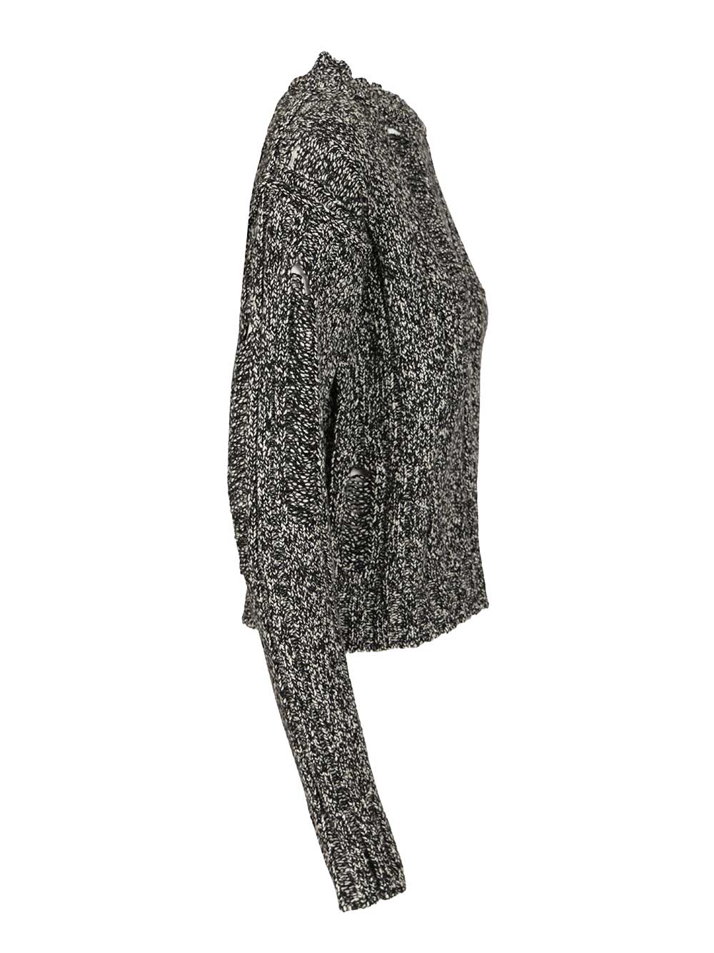 Durazzi Milano Mouliné Sweater Knitwear - Black | 474859e95f92568a797f16332c333122efe4c196