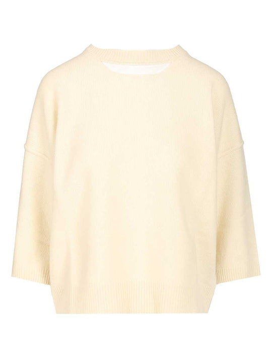 Wool And Cashmere Sweater Knitwear White